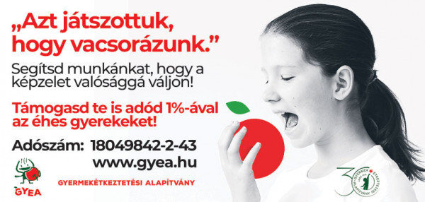 Apróhirdetés / SZJA 1% a Gyermekétkeztetési Alapítványért